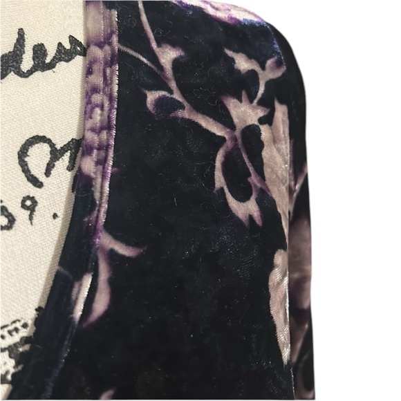 New York & Co Floral Purple Shirt - Picture 3 of 5